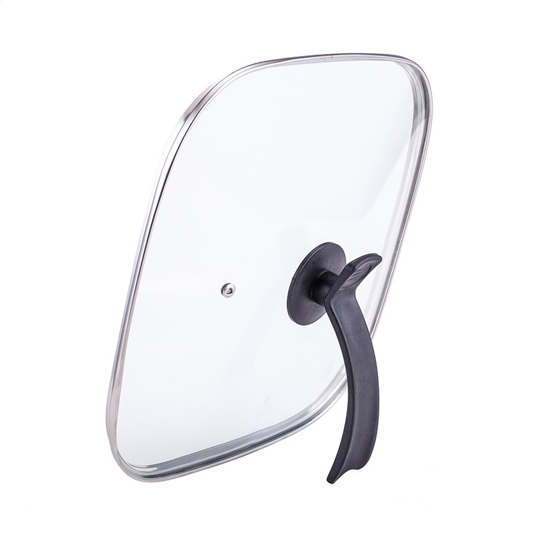 韩式多功能电火锅锅盖/30*30正方形电热锅钢化玻璃盖子配件