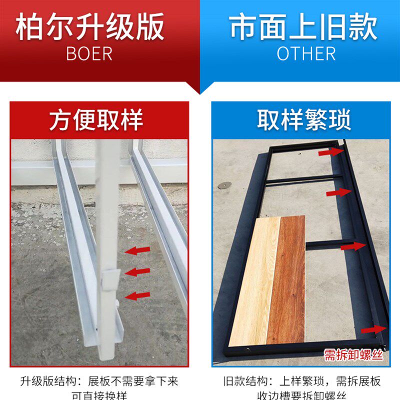 双面木地板展架翻页瓷砖翻转墙布壁纸硅藻泥样品展示架多功能立式
