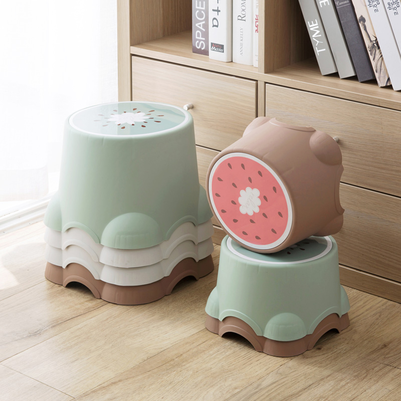 小凳子塑料板凳家用儿童凳卡通加厚防滑踩脚凳宝宝矮凳洗澡凳北欧