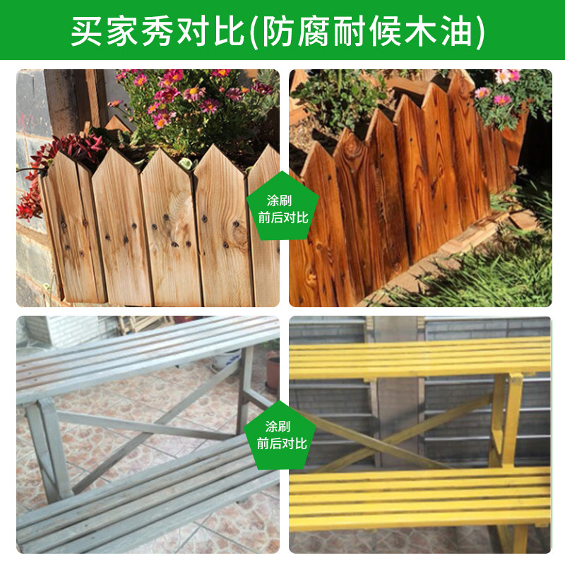 防腐木油 耐候木蜡油透明防水清漆木器漆桐油实木油漆木漆大桶20L