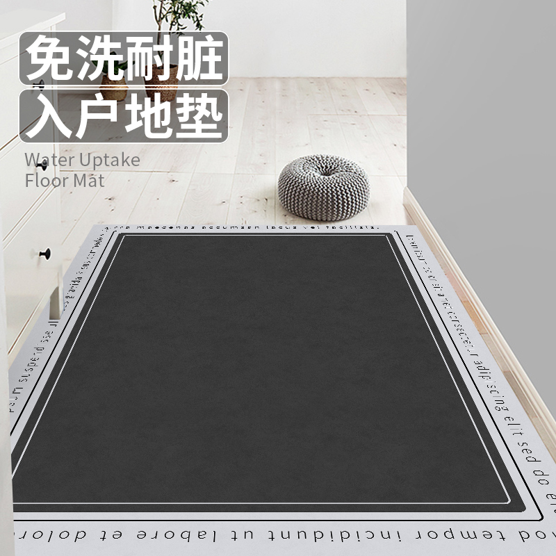 玄关地垫PU皮革耐脏免洗防滑脚垫门垫进门家用地垫2023新款入户A