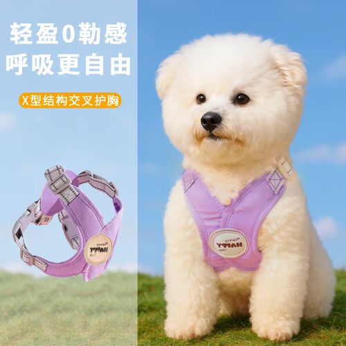 X型护胸超轻胸背带狗狗牵引绳夏季轻盈透气不勒脖小型犬遛狗绳子