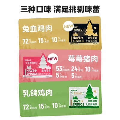 我自有山海排毛棒猫咪欧洲云杉去毛球助排毛乳鸽犬猫通用40g