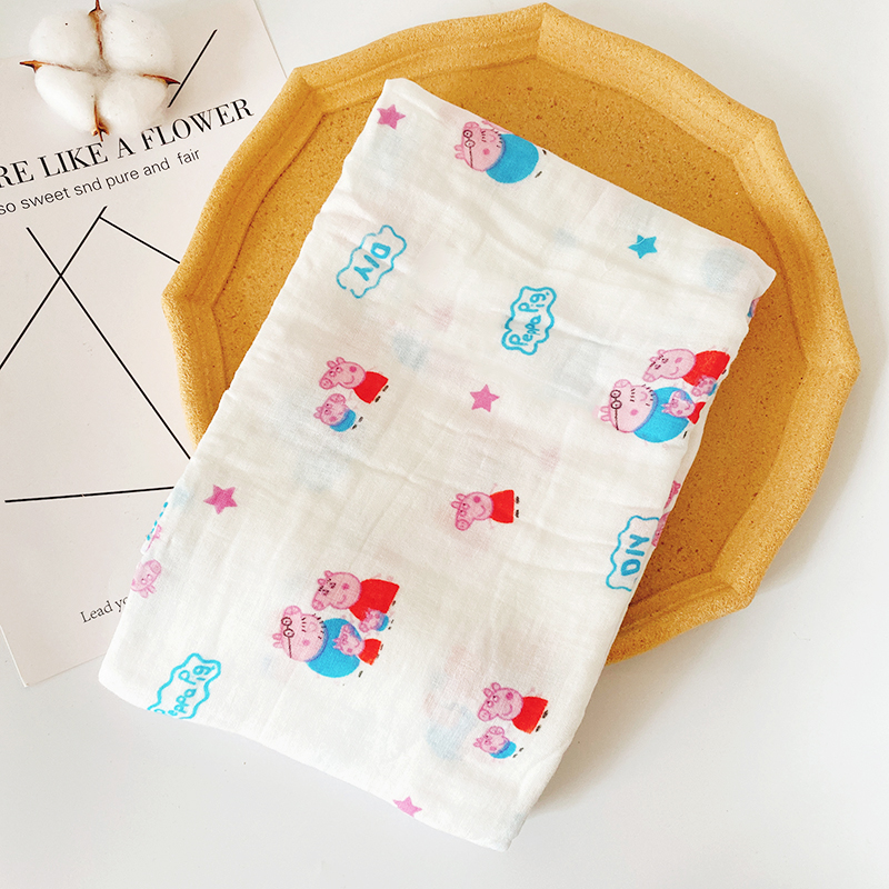 婴儿纯棉超薄款纱布包巾新生儿柔软浴巾初生宝宝襁褓盖毯抱被夏季