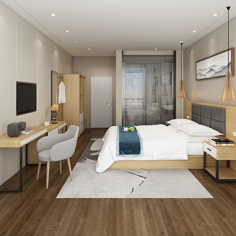 酒店电视柜床头组合行李箱架宾馆写字电脑桌衣柜标间全套家具定制