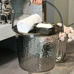 透明水桶套装加厚大号手提洗衣洗澡带盖学生宿舍用储水桶塑料桶