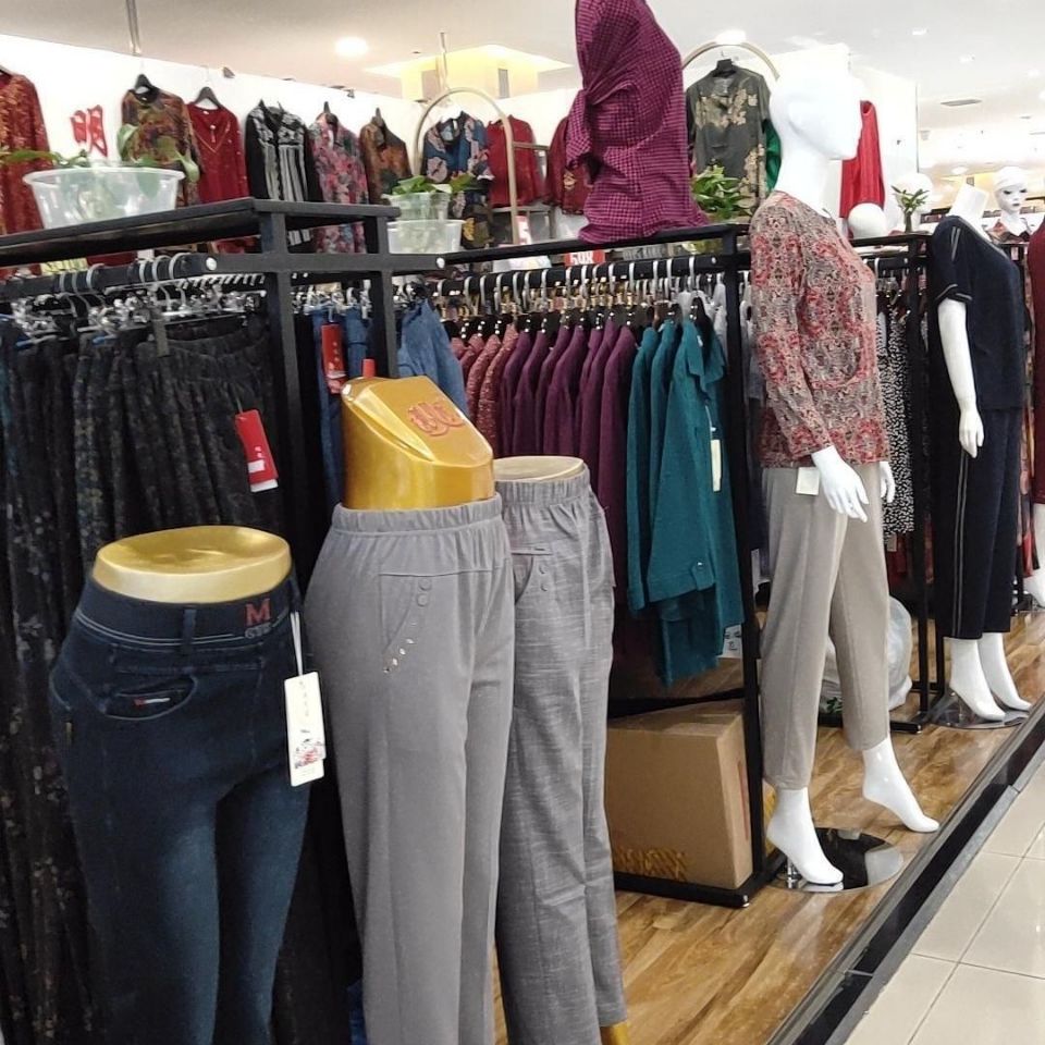 服装店双排中岛架落地式双杠衣服架展示架男女装店金色挂衣服货架