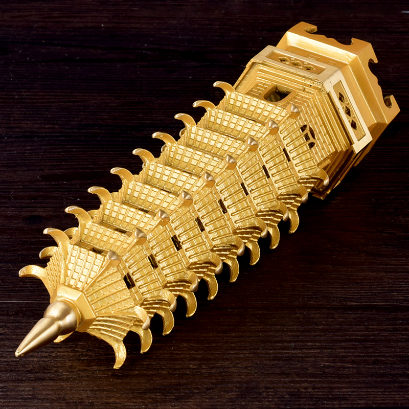 纯黄铜宝塔九层文昌塔家居办公室书桌摆件学生领导礼品文峰塔包邮