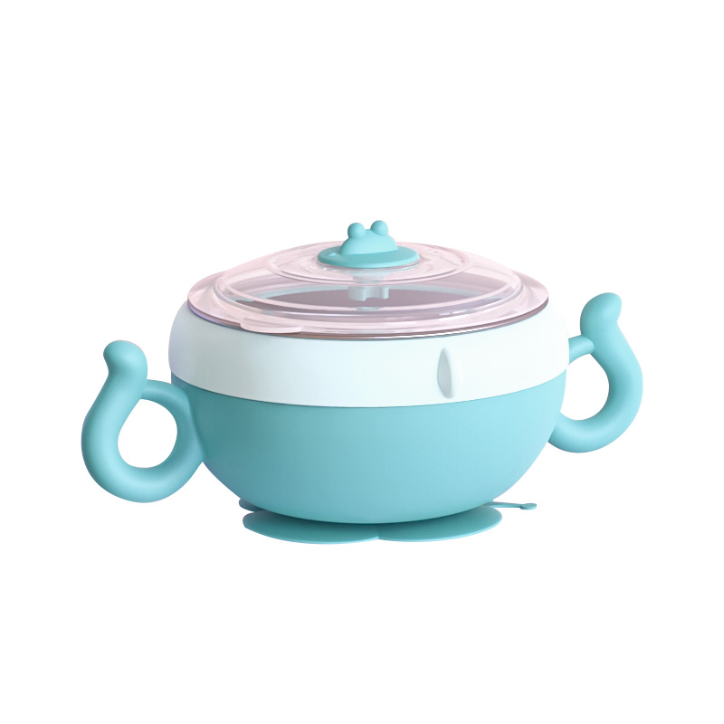 宝宝注水保温碗可拆卸316不锈钢碗婴幼儿吸盘辅食碗儿童餐具防摔