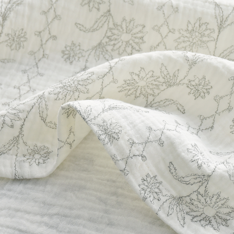 复古睡衣女士春秋夏季纯棉纱布薄款长袖长裤短裤三件套家居服套装