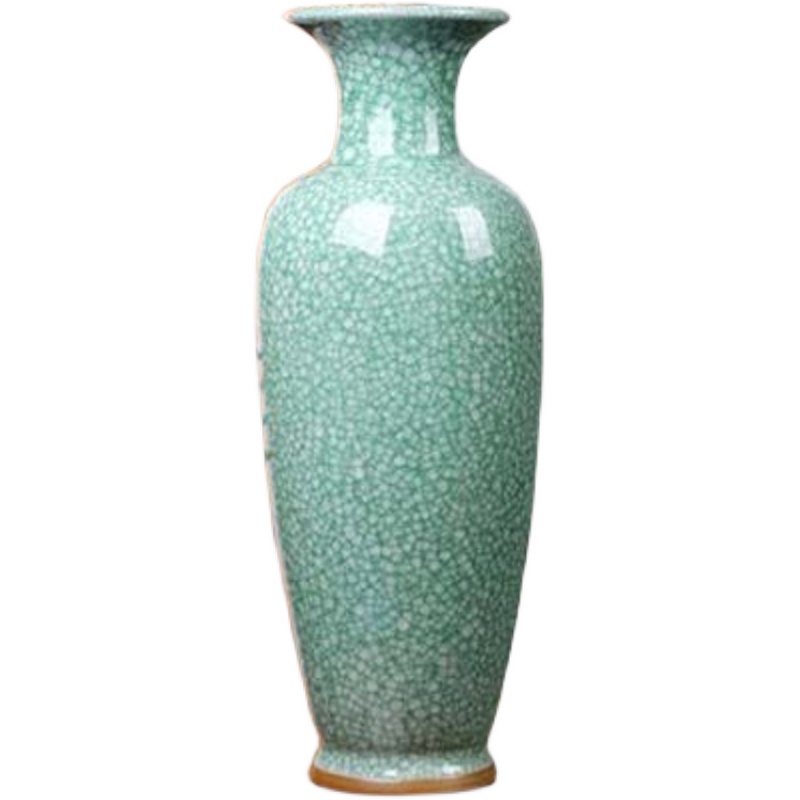 仿古钧瓷落地大中式花瓶观音瓶客厅插花裂纹釉瓷器家居装饰品摆件