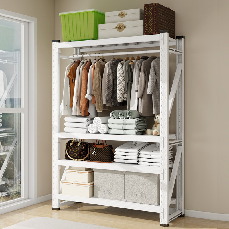 衣柜货架挂衣服置物架多层家用商业仓储货架杂物架阳台卧室铁架子