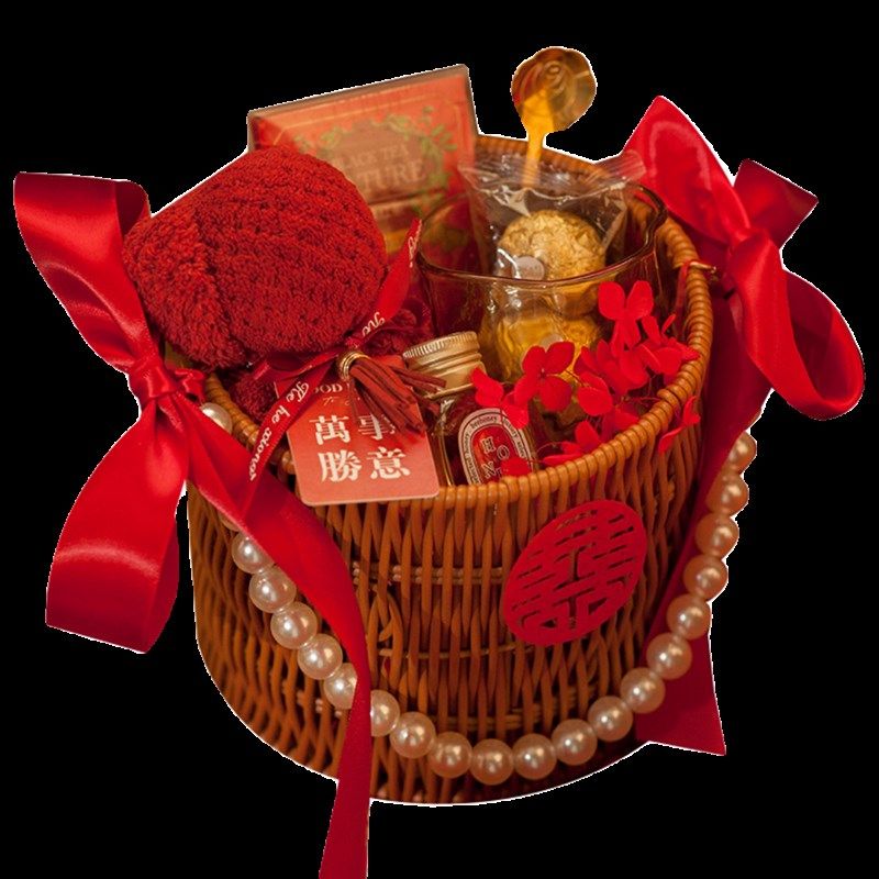 伴手礼女伴娘结婚礼盒实用回礼新娘婚宴送宾客小众创意手提篮礼品