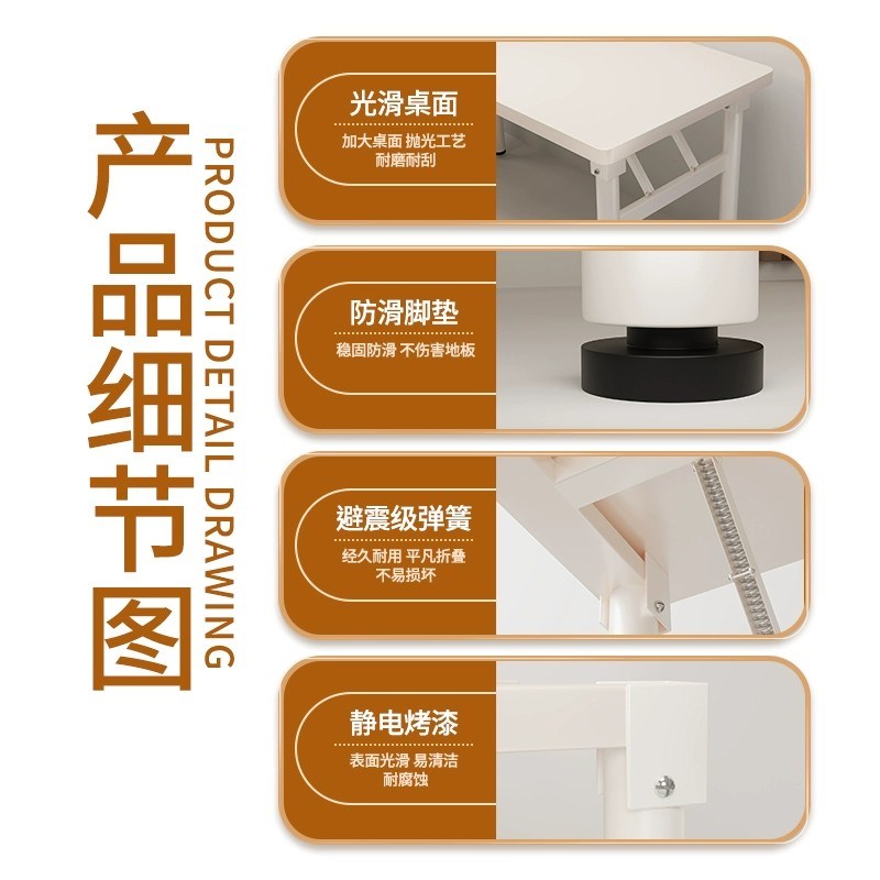 可折叠台式电脑桌家用桌子简约学生写字桌简易餐桌卧室长方形书桌