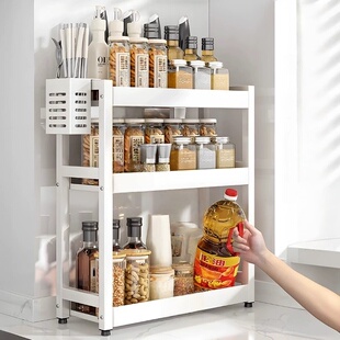 调料置物架窄款厨房调料架子台面小型油盐酱醋调味料品收纳架灶台