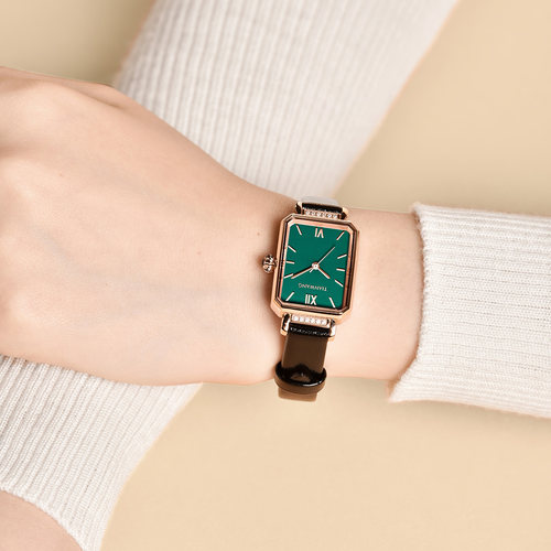 天王正品小清新方形女士手表