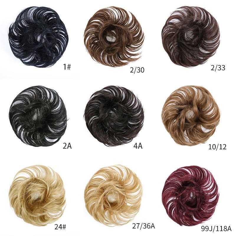 直销新款假发发圈女丸子头欧美自然仿真盘发发饰花苞头花假发发包