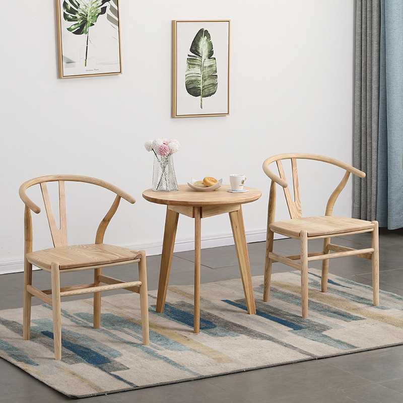 新款直销实木简约餐椅榉木y椅餐椅休闲外贸白蜡木餐椅靠背椅y椅8