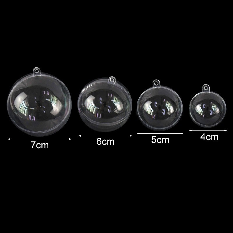 10pcs 5678 cm Transparent Balls Open Plastic Clear Bauble