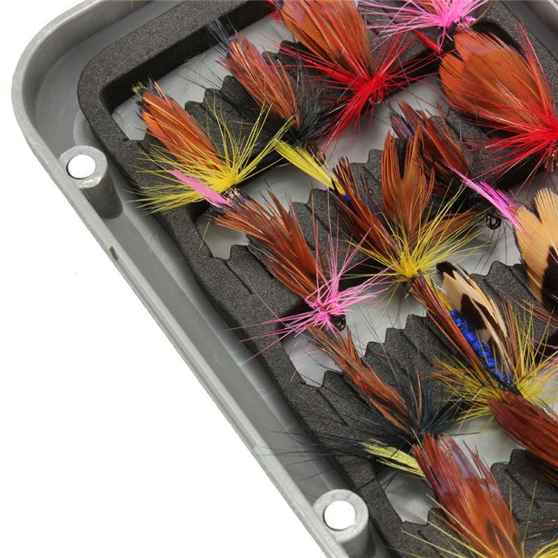 new32Pcs Fly Fishing Lure Artificial Insect Bait Trout Hooks