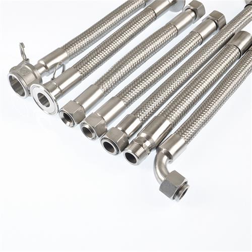 工业304不锈钢波纹管编织金属软管防爆高温高压蒸汽软管4分6分1寸