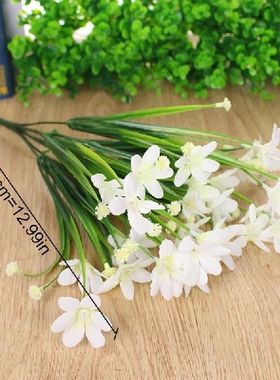 1 Bunch Artificial Plastic Orchid Plant Fake Silk Flower