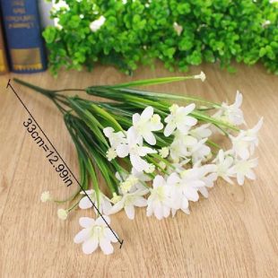 1 Bunch Artificial Plastic Orchid Plant Fake Silk Flower