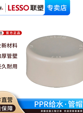 联塑ppr管帽冷热水管配件20 25 32 4分6分1寸2寸管堵热熔管40管盖