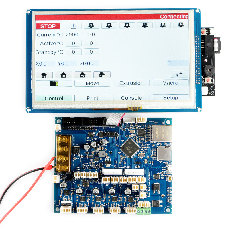 3D打印机配件 克隆版Duet 2 Maestro 主板+7.0英寸彩色触摸屏CNC