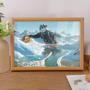 坤里雪山蔡徐坤鸡你太美搞笑字画抽象相框摆件宿舍装饰挂画礼物潮