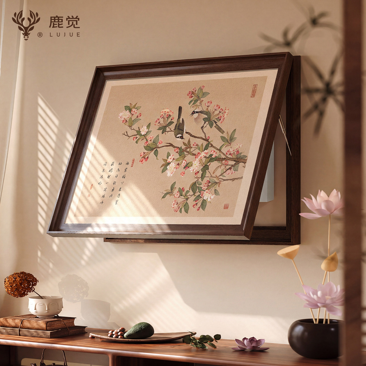 花鸟画电表箱挂画宋氏美学花卉电闸盒装饰画高级感配电箱遮挡神器图片