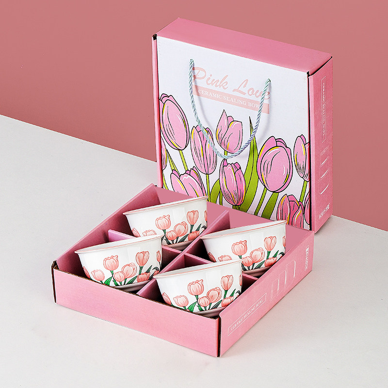 [帆帆专属]陶瓷碗伴手礼团建年会实用小礼品元旦新年餐具碗筷套装