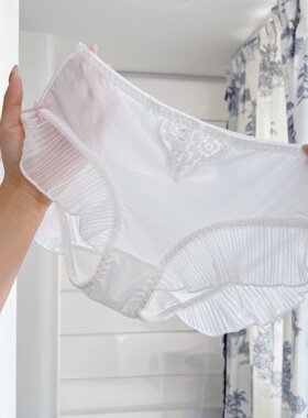 Ta新款欧美风冰丝内裤内裤女纯欲风镂空性感舒适透气中高腰三角裤