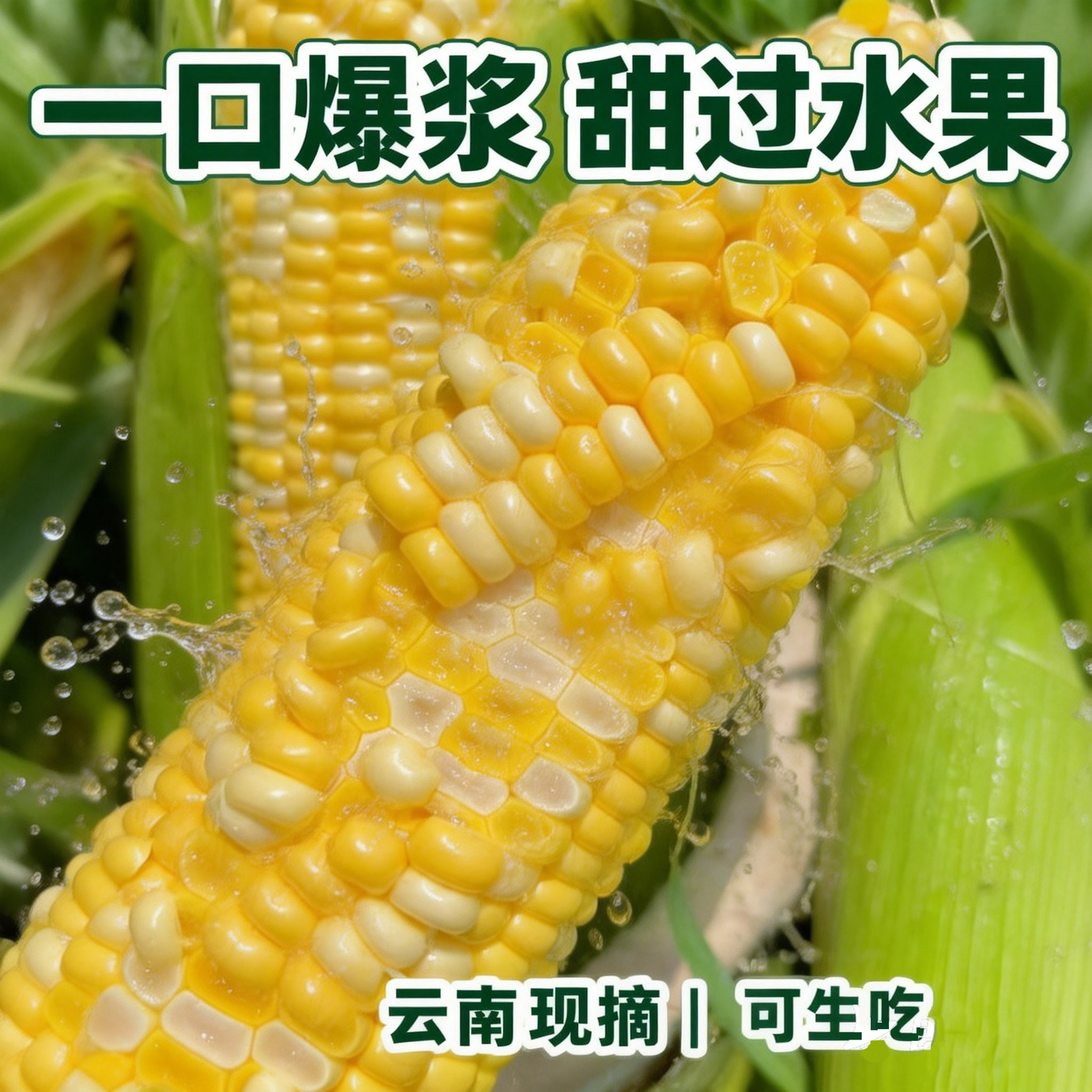 云南现摘甜糯玉米即食生吃代餐