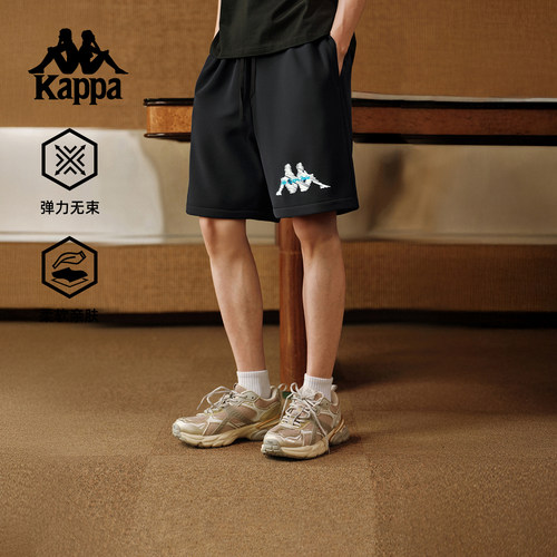 Kappa卡帕背靠背夏季2025新款运动短裤男透气复古五分裤休闲裤子