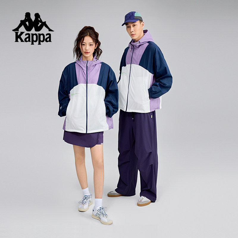 Kappa卡帕防泼水外套女春秋户外休闲运动防风衣冲锋衣男2025新款