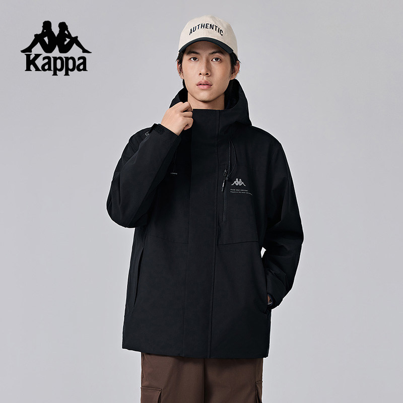 Kappa卡帕背靠背户外防风外套男2025秋季新款防泼水运动休闲上衣