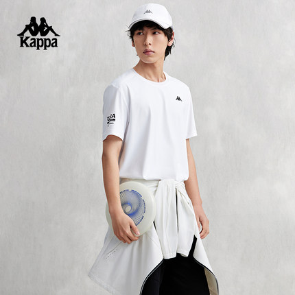 Kappa卡帕背靠背2025新款夏季运动上衣男凉感短袖t恤休闲半袖男款