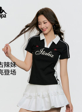 卡帕女短袖POLO衫修身显瘦新款