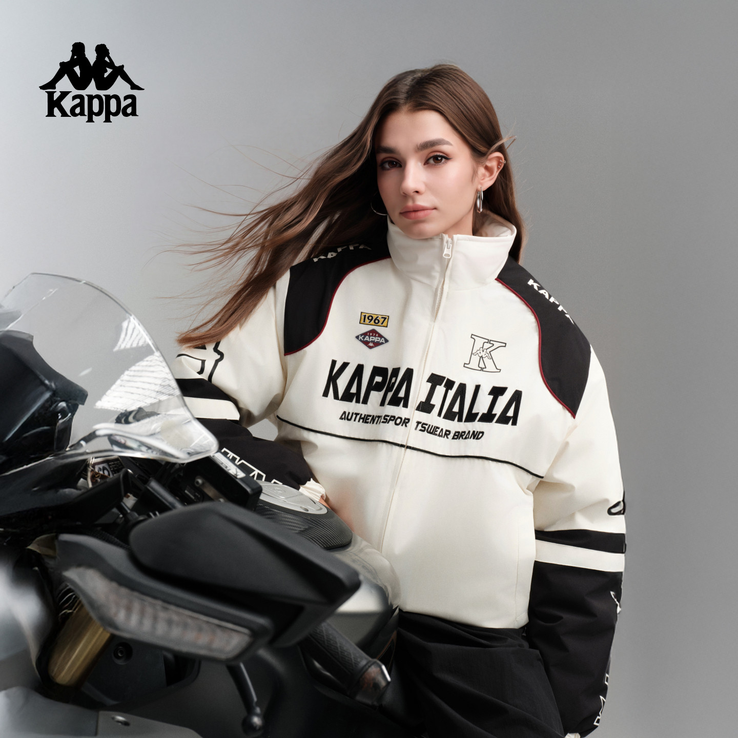 Kappa卡帕背靠背运动立领夹克男女2026新款复古棒球风棉服外套潮