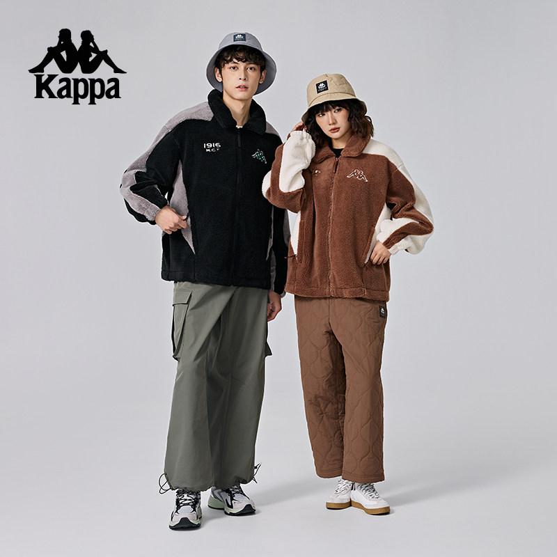 Kappa卡帕背靠背运动开衫外套男秋冬针织休闲夹克防风上衣女新款