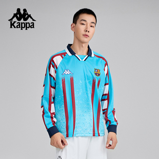 Kappa卡帕背靠背2025新款运动长袖polo衫男款足球上衣休闲套头衫