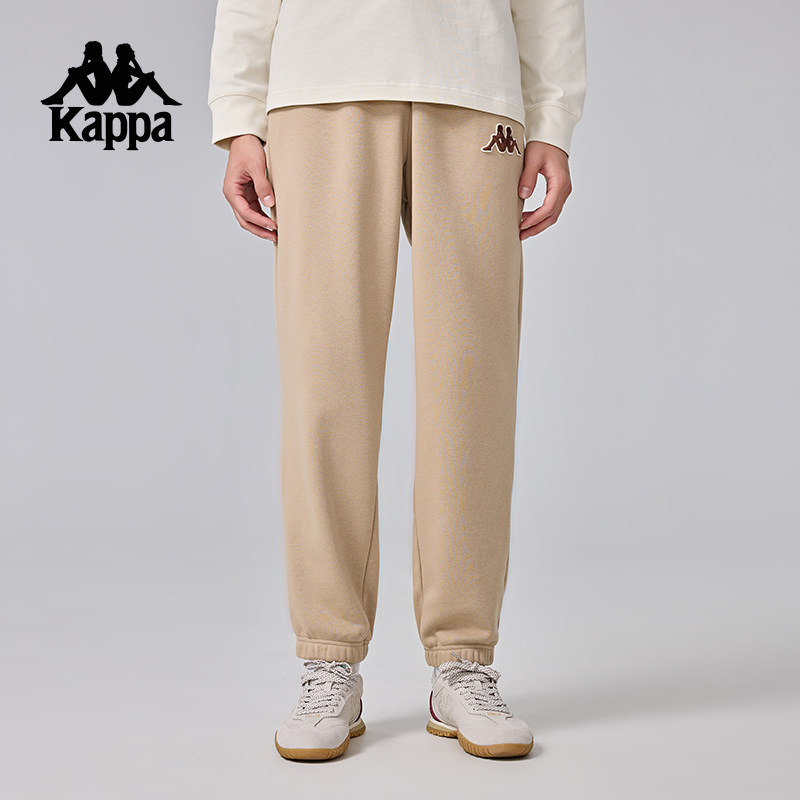 Kappa卡帕背靠背针织长裤男2025新款休闲运动裤子收口小脚裤男款