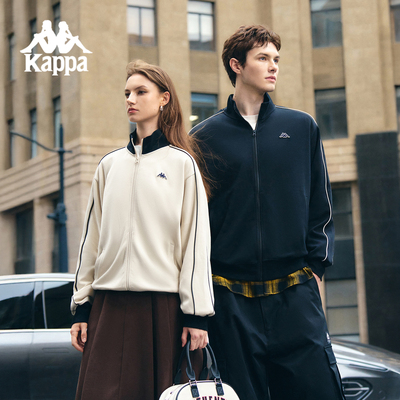 Kappa卡帕背靠背运动外套男2025秋季新款复古休闲针织开衫女上衣