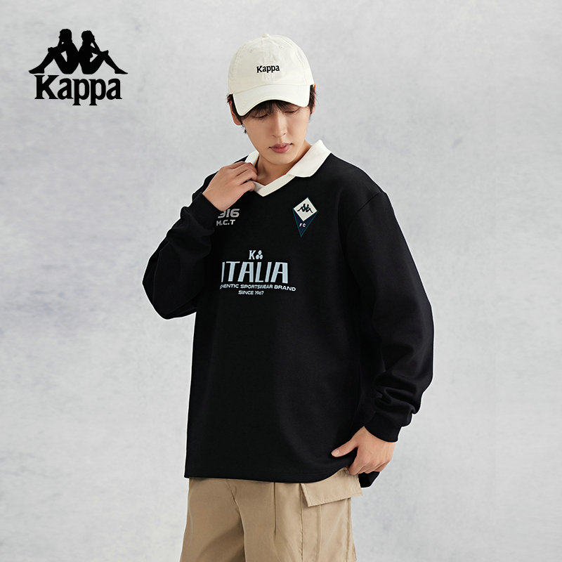 Kappa卡帕背靠背运动Polo衫男2025新款长袖衬衫女春夏休闲上衣服
