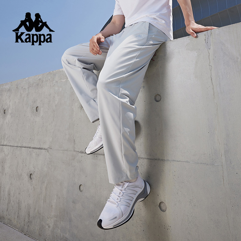 Kappa卡帕背靠背运动长裤男2025新款秋季星期裤束脚跑步裤子潮