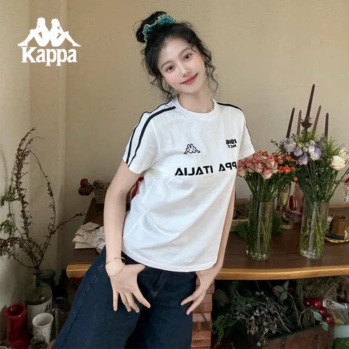 Kappa卡帕背靠背运动短袖女士2026新款夏季纯棉透气t恤半袖上衣女