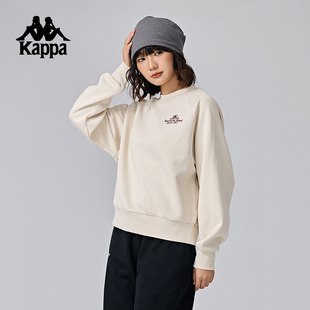 Kappa卡帕背靠背运动卫衣女秋季新款百搭宽松套头衫男款休闲上衣