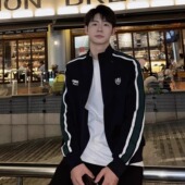 卫衣女情侣复古针织上衣外套男款 Kappa卡帕背靠背新款 运动开衫 潮