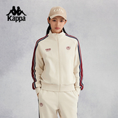 潮 卫衣女运动外套女款 Kappa卡帕背靠背2024春秋新款 休闲针织开衫